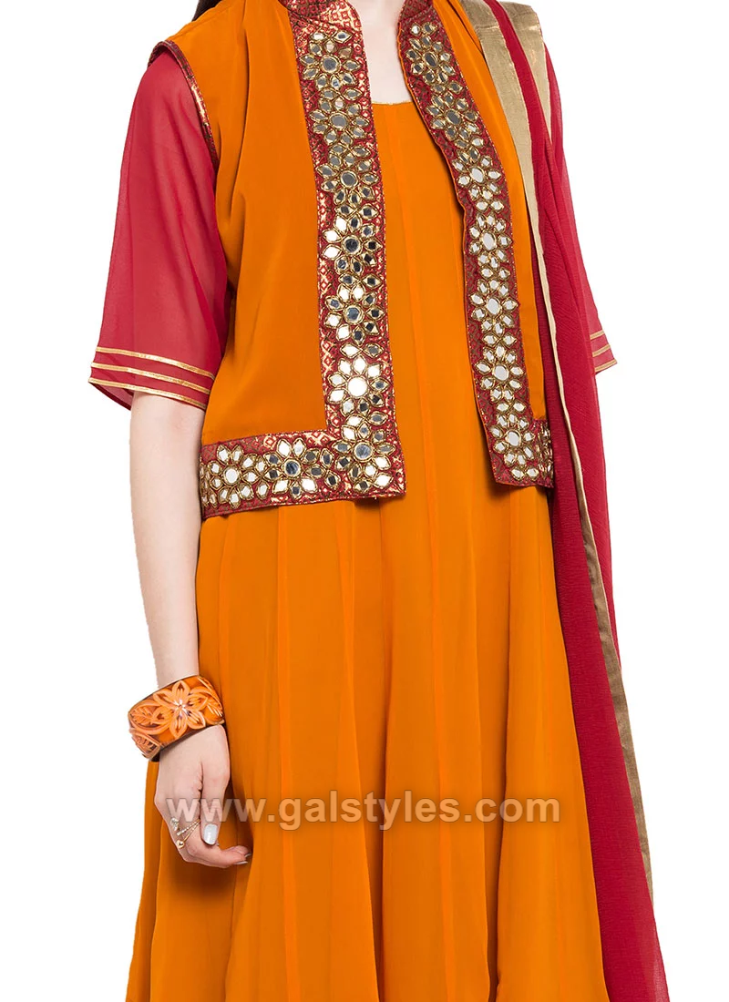 Indian Koti Jacket Style Anarkali Dresses