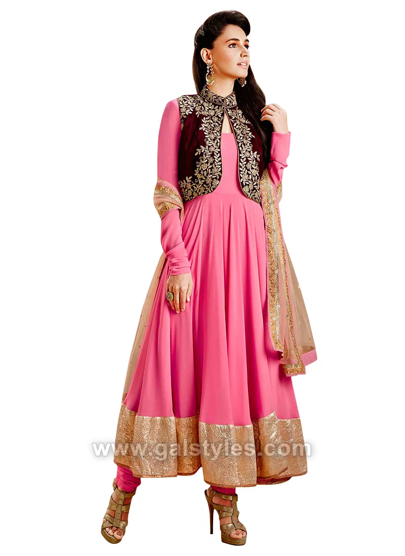 Indian Koti Jacket Style Anarkali Dresses