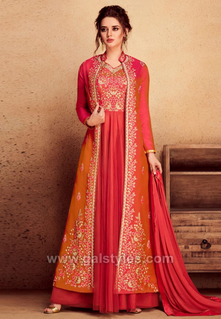 Latest Indian Jacket Style Dresses Gowns & Anarkali Suits 202223