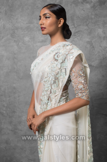 manish malhotra white saree