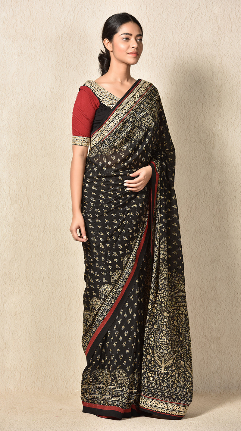 Latest Printed Embroidered Indian Sarees Designs