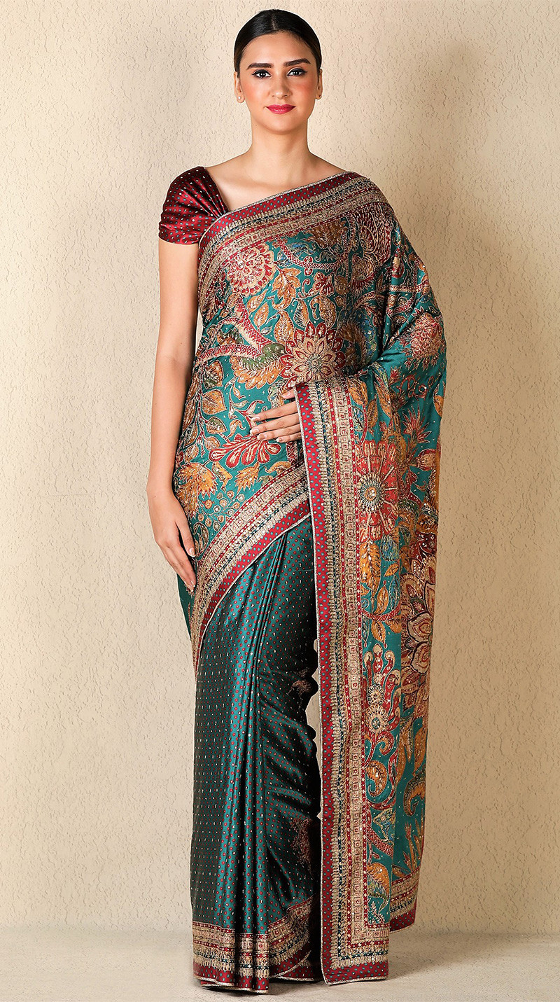 Latest Printed Embroidered Indian Sarees Designs