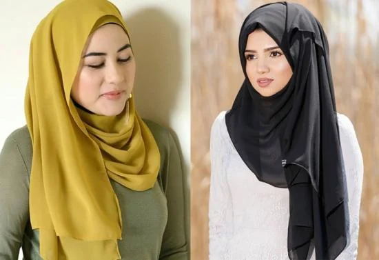 black and yellow hijab