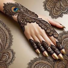 peackock mehndi style